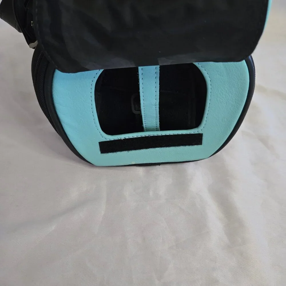 NWT Petote Aqua Blue ' Madison ' Pet Carrier 10.5 x 7'' x 6.5'' USA Made